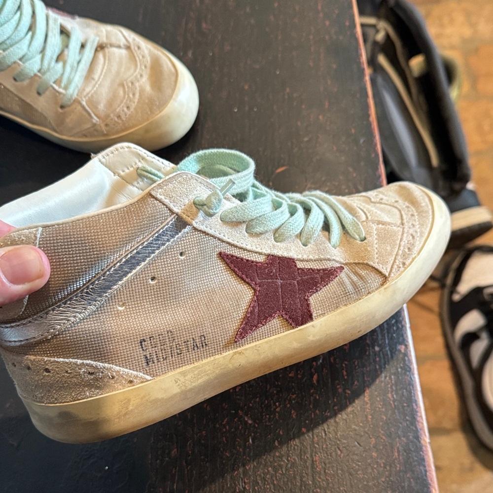 High-Top Sneakers with Star Accent